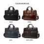 ZWY104 Men Vintage Business Briefcase Daily Work Travel Genuine Leather Laptop Bag Wholesale Waterproof Portable Shoulder Bag