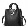 2024 wholesale High Quality glossy women's bags one shoulder crossbody woman PU leather handbags with flower pendant