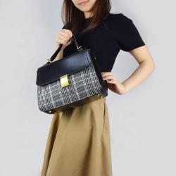 Luxury Handbags For Women Black And White Handbag China Supplier Plaid Pattern Handbags