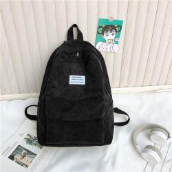 SC047 Students Simple Corduroy Backpack Korean Version School Bags Girls Lightweight Casual Daypack ins Student Backpack