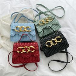 Korean Sling Solid Color Bag Women's 2022 New Chain Women's Bag Fashion Single Shoulder Messenger Small Square Bag