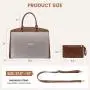 LOVEVOOK Vintage Designer 15.6 inch Large Business Leather Laptop Hand Bags for Women Ladies 2pcs Waterproof Office Tote Handbag