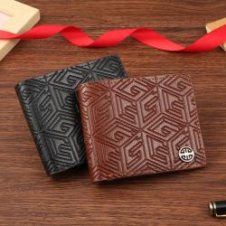2024 New Soft Wallet Wholesale Multi Card Pocket Men's Bag Alphabet Printing Ultra Light Cut Resistant Soft Leather