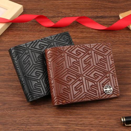2024 New Soft Wallet Wholesale Multi Card Pocket Men's Bag Alphabet Printing Ultra Light Cut Resistant Soft Leather