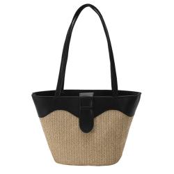 KBW475 Wholesale Straw Tote Women Bag Summer New Casual High Quality Shoulder Handbag Ladies Out Travel Shopping Beach Bag