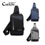 Oem Manufacturer Custom Casual Outdoor Man Bike Royal Blue Usb Charging Port Sling Shoulder Crossbody Chest Bag