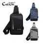 Oem Manufacturer Custom Casual Outdoor Man Bike Royal Blue Usb Charging Port Sling Shoulder Crossbody Chest Bag