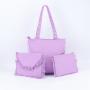 New Designer Colorful Eco Friendly Women Grocery Reusable Cotton Shopping Bag Custom Tassel Zipper Tote Bag Canvas Shop Bag