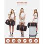 LOVEVOOK fashion 2pcs/set quilted carry on travel duffle bag with transparent toiletry pouch luggage travel duffel bag for women