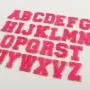 Factory Self-Adhesive Glitter Base Letter Patches A-Z 26 Alphabets Full Sets DIY Sticker Patch Monogram Chenille Letter Patches