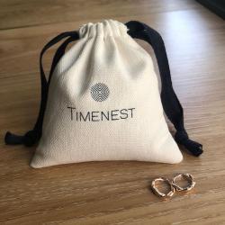 Custom Logo Drawstring Bags Jewelry Pouch Gift Cotton Canvas Packaging Bag