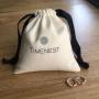 Custom Logo Drawstring Bags Jewelry Pouch Gift Cotton Canvas Packaging Bag