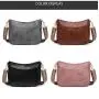 Durable Vegan Leather Bags Women Handbags Ladies Shoulder Sling Cross Body Bag With Wide Canvas Strap Women Handbag Wholesale