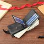 Factory Wholesale Men's Short PU Leather Zipper Buckle Wallet New Coin Purse with Waterproof Feature Foreign Trade Cross-Border