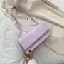 Hot selling fashion single shoulder underarm casual versatile solid color small square bag sac main femm sac carteras para mujer 	 sac a main