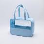 Wholesale Solid PVC Portable Travel  Low MOQ Cosmetic Bag Pouch Transparent Cosmetic Clear Makeup Bag