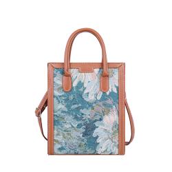 Customized Printed Purse Luxury Hand Bags Shoulder Basket Tote Handbag