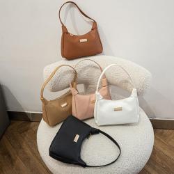 Wholesale Fashion women's singles shoulder bag women 2024 Pu Leather Solid Color Casual underarm bags bag for woman brand
