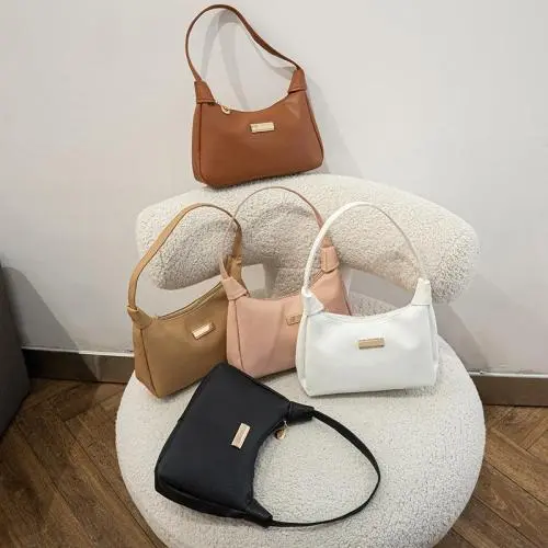Wholesale Fashion women's singles shoulder bag women 2024 Pu Leather Solid Color Casual underarm bags bag for woman brand