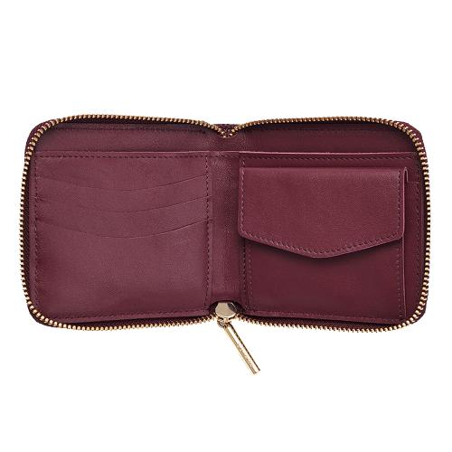 OEM genuine leather ladies wallet rfid protection zip around wallet