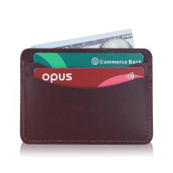 Factory Direct Sales Minimalist Style Thin PU Leather Business Card Holder