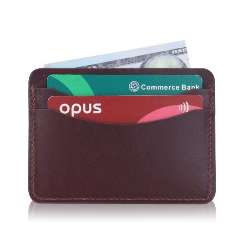 Factory Direct Sales Minimalist Style Thin PU Leather Business Card Holder