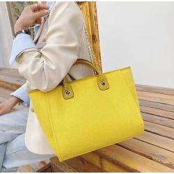 ZWY213 New Wholesale Ladies Chain Bucket Bag Canvas Daily Business Work Travel Tote Bag Simple Fashion Shopping Shoulder Bag