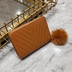 Women's Short Wallet 2024 spring and summer new V grain embroidery clutch bag casual fashion simple coin purse small square bag