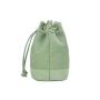 2024 Custom Canvas PU Leather Bucket Crossbody Bag For Women Shoulder Drawstring