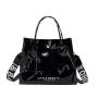 PVC hand bag female ladies handbags 2024 Korean version of the new printing shoulder strap crossbody bag