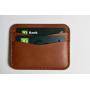 100% full grain vegetable tanned leather card holder wallet slim card holder