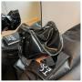Retro large capacity rivet female purse handbag shoulder crossbody bag chain decoration leather sling bags for ladies