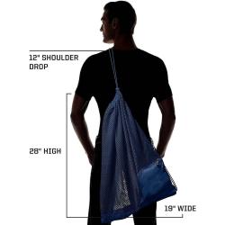 China Custom Fashion Sport Lover Economic Shoulder Bag Drawstring Cord Sport Mesh Equipment Bag