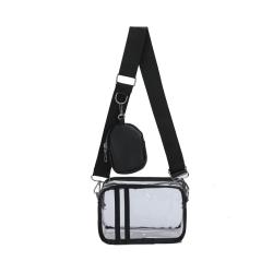 2023 Hot Sale Stadium Approved Transparent Clear PVC Shoulder Bags Fashion Vinyl Women Crossbody Bag