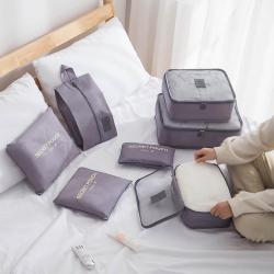 6 PCS Travel Storage Bag Set for Clothes Tidy Organizer Wardrobe Suitcase Pouch Travel Organizer Bag Case Shoes Packing Cube Bag