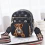 2024 New Crossbody Bag Mini Phone Bag Soft Leather Multi-Layer Women's Single Shoulder Small Round Bag
