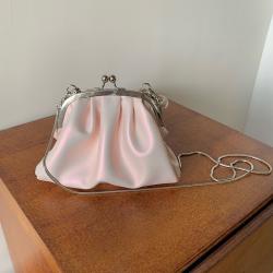 Sweet Girl Hand Dumpling Bag Japanese And Korean Ins Premium Texture Fold Clip Bag One Shoulder Chain Cross-Body Female Bag