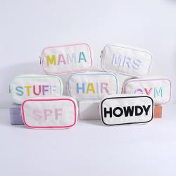Solid Color 8 Colors 4 Sizes Cotton Cosmetic Bag Custom Print Logo Women Men Travel Toiletry Pouch Waterproof Canvas Makeup Bags