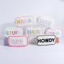 Solid Color 8 Colors 4 Sizes Cotton Cosmetic Bag Custom Print Logo Women Men Travel Toiletry Pouch Waterproof Canvas Makeup Bags