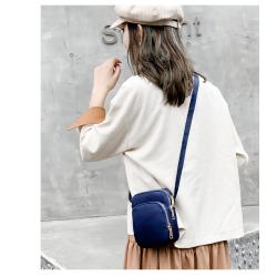 New Casual One Shoulder Coin Cell Phone Bag Waterproof Lightweight Nylon Messenger Bag For Women