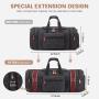 Heavy Duty Zipper Weekender Overnight Duffle Travel Gym Sport Duffel Bag with Shoe Compartments Sports Messenger Crossbody Bag