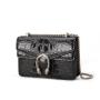 Customized genuine crocodile skin leather women square flap chain shoulder bag handbag for women famous brand