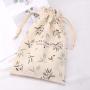 Hot Sale Full Hot Stamping 8 OZ Canvas Dust Bag For Handbag Drawstring Natural Organic Cotton Shopping Shoes Pouch