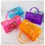 Custom Logo Holographic Pvc Duffle Bags Travel Eco-friendly Waterproof Colorful Transparent Tote Shoulder Clear Duffle Bags