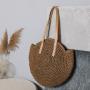 OEM373 Fashion Straw Beach Bag Vintage Handmade Woven Shoulder Bag Raffia Rattan Bags Bohemian Summer Vacation Casual purse