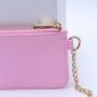 Keymay Stock NO MOQ 8 Colors Lightweight Zippered Minimalist Waterproof Coin Holder Small Purse Girls Nylon Keychain Wallet