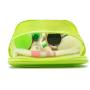 China Factory Wholesale Custom Portable Nylon Mesh Zipper Style Round Cosmetic Bag