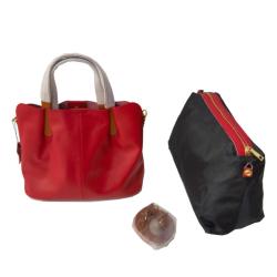 2024 Custom Logo Cowhide Genuine Leather Tote Handbag For Women Luxury With Small Bag