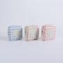 Keymay Custom Checkered Cosmetic Bag Tweed Fabric Women Lady Makeup Pouch Pen Storage Checkered Cosmetic Bag