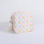 Keymay Custom Logo Color Plaid Kids Lunch Box Insulated Soft Bag Mini Cooler Back to School Nylon Shoulder Cooler Bags for Lunch